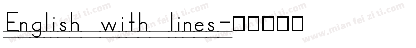 English with lines字体转换
